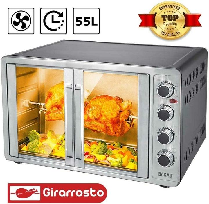 Image du produit Bakaji Four électrique à convection avec air pulsé, 2200 W, 4 modes de cuisson, minuterie et accessoires