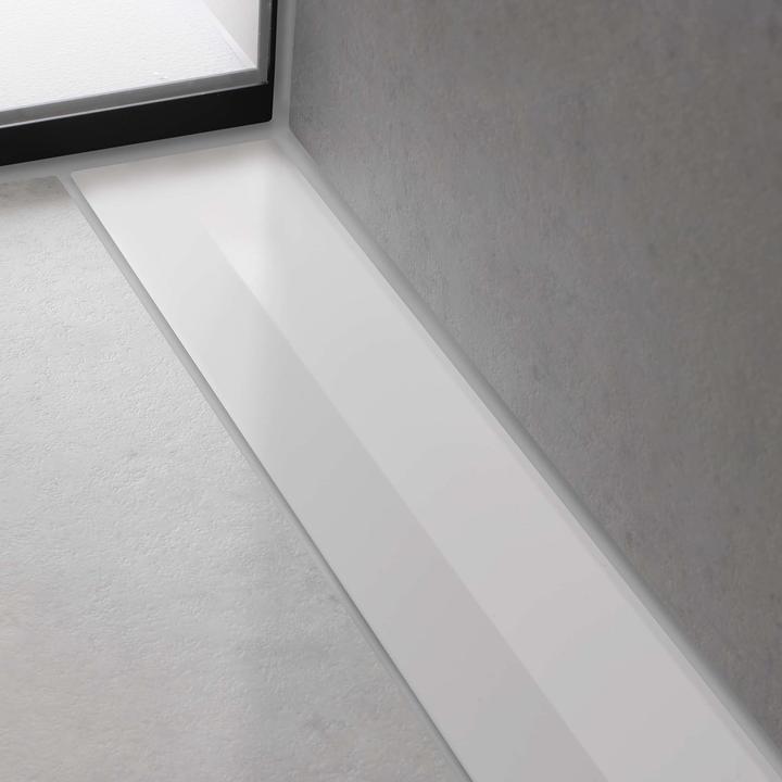 Actual product image hansgrohe HG shower channel RainDrain Flex can be shortened, wall mounting 700mm matt white (700 mm)