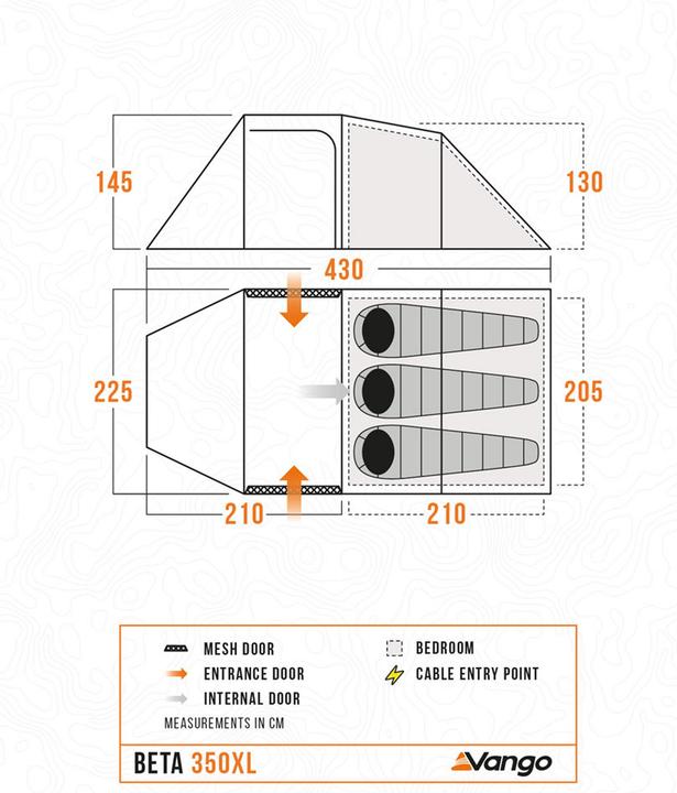 Actual product image Vango Beta 350XL (Tunnel tent, 7.60 kg, 3 persons)