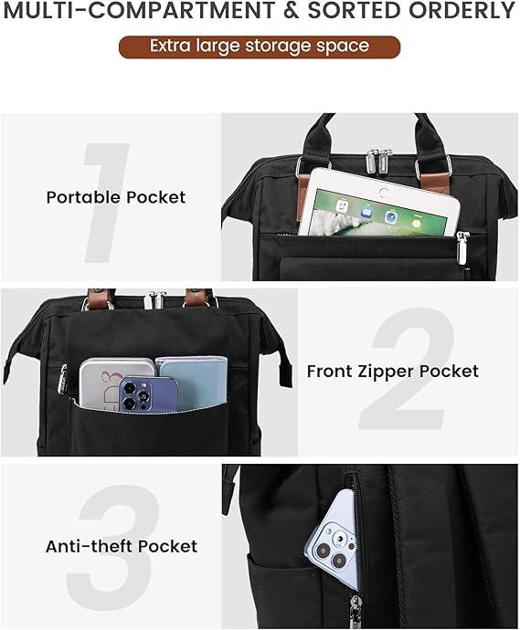 Image du produit Only-Bags.Store Petit sac à dos élégant pour ordinateur portable - Sac à dos de collège à la mode avec bretelles