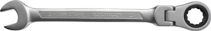 Image du produit SW-Stahl 03530L-21 Clé à cliquet à fourche 21 mm I Clé polygonale articulée I 72 dents I Clé plate (21 mm)