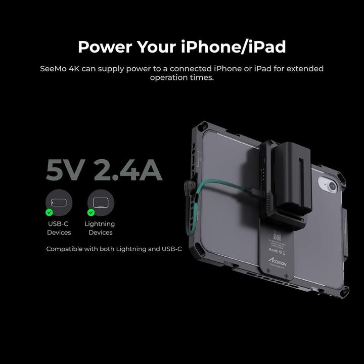 Produktbild Accsoon SECK PRO 4K für iOS - MFI -zertifizierter Video -Capture -Adapter HDMI an USB -C / Lightning (iOS)