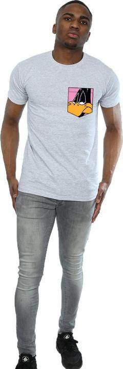 Immagine prodotto Looney Tunes Daffy Duck Face Faux Pocket Maglietta Uomo (XXL)