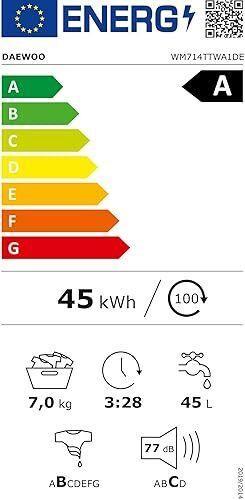 Energie-Label Daewoo WM714TTWA1DE (7 kg, Links)