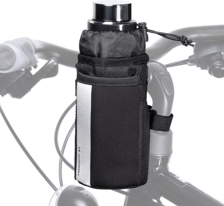 Actual product image Wozinsky thermal water bottle bag for bike or scooter 1l black (WBB29BK) (1 l)
