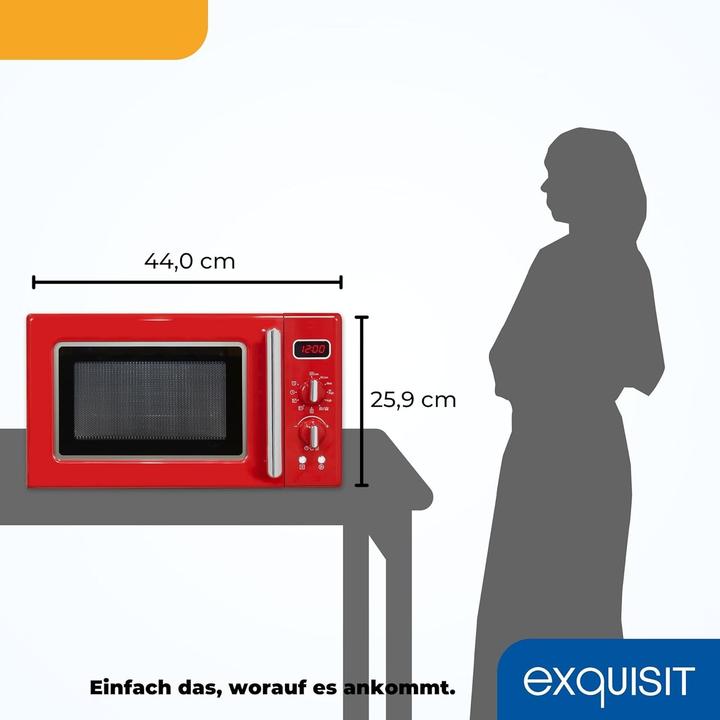 Produktbild Exquisit RMW720-3GDIG rot Mikrowelle 812764001 (20 l)