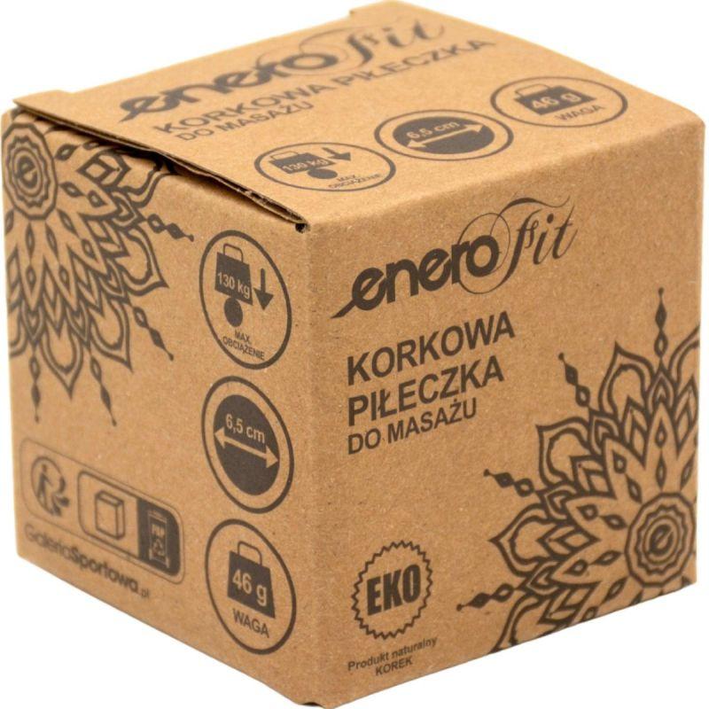 Enero Fit, Rullo miofasciale + Pallina massaggiante, Piłeczka Do Masażu Korkowa 6.5cm (6.50 cm)