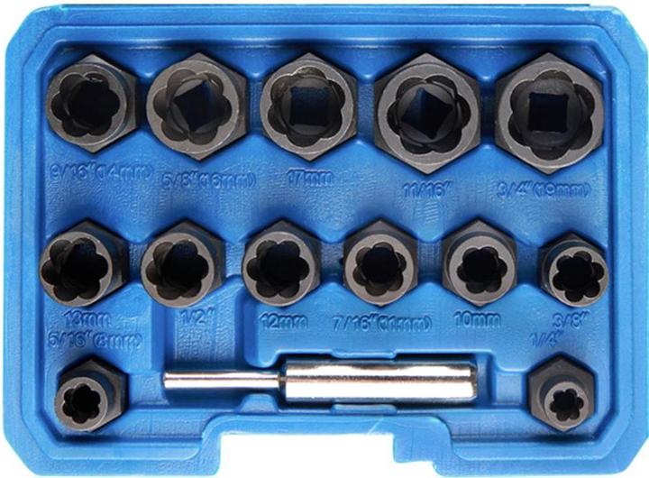 Kunzer 7SA14.1 Ausdreher 8 mm, 10 mm, 11 mm, 12 mm, 19 mm, 17 mm, 16 mm, 14mm 5/16, 1/2, 7/16, 3 (19 mm, 11 mm, 8 mm, 12 mm, 17 mm, 14 mm, 16 mm, 10 mm)