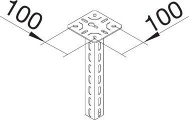 Produktbild Hager TEH KTSAB0400 AbhÃ¤nger zu Kanaltragsystem 400mm (Kabeldurchlass, 40 cm)