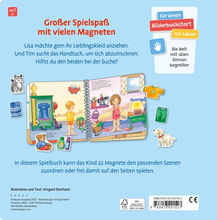 Image du produit Ravensburger Mein grosses Magnetbuch: Was gehört wohin? (Allemand)