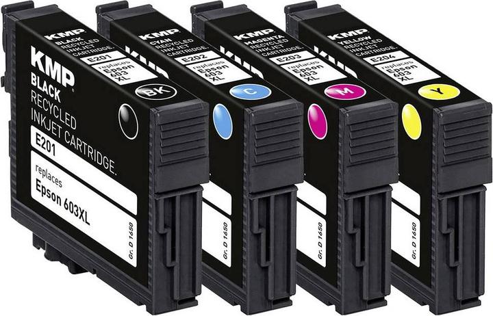 Actual product image KMP Tinte replaces 603XL (T03A64010) (C, FC, M, Y)