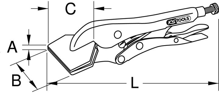 Produktbild KS Tools Breitmaul-Flachbacken-Gripzange (210 mm)
