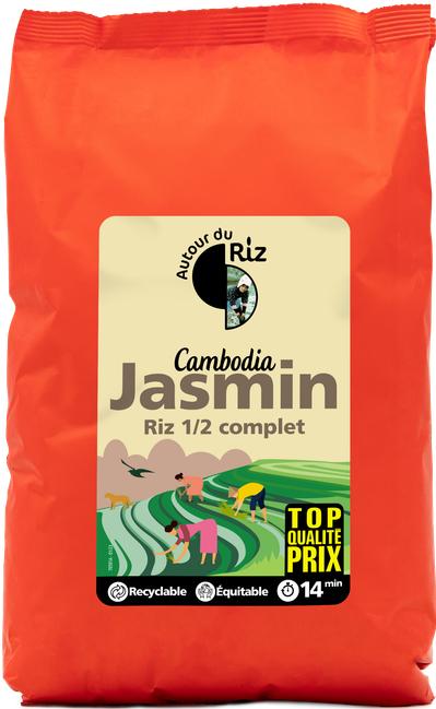 Image du produit Autour du Riz Riz jasmin Cambodge 1/2 complet