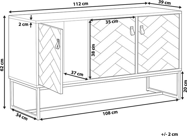 Produktbild Beliani Nueva (112 x 62 x 39 cm)