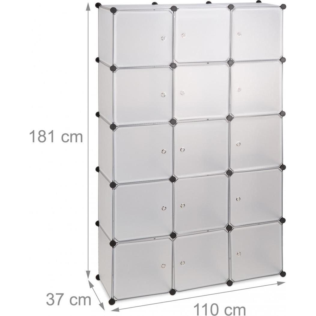 Thumbnail - Relaxdays, Kleiderschrank, Regalsystem (110 x 37 x 181 cm)