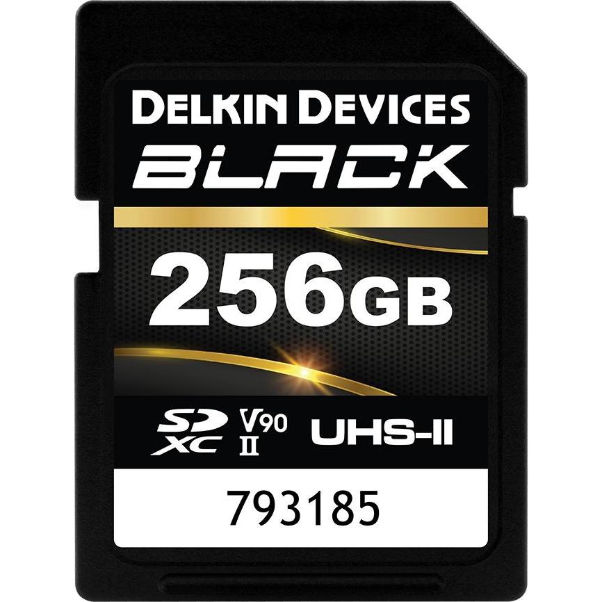Thumbnail - Delkin BLACK UHS-II SDXC 256GB R:300MB/s W:250MB/s (256 GB, SDXC, U3, UHS-II), Speicherkarte, Schwarz