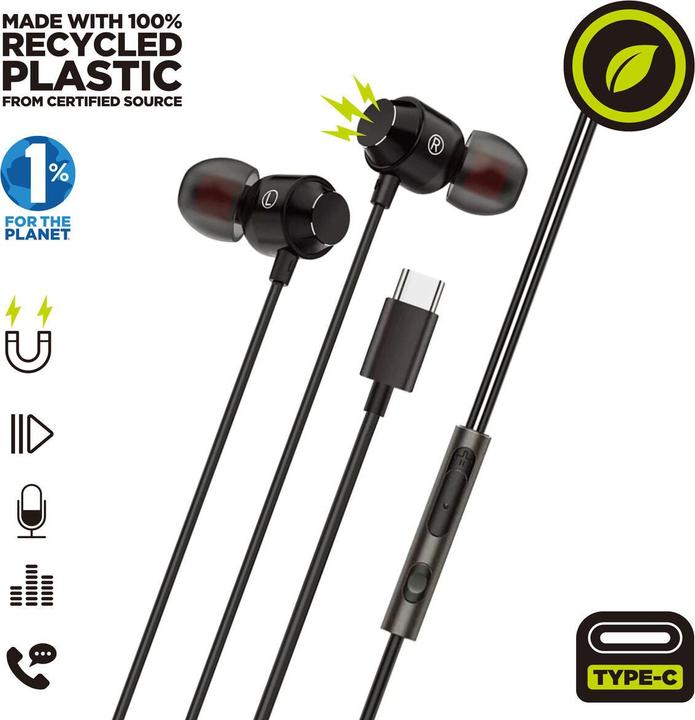 Actual product image Muvit Headphones MCHPH0006 Black (Cable, Wireless)