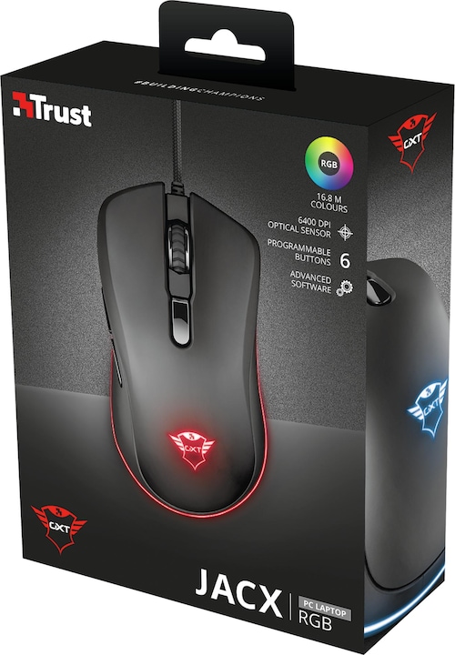 Immagine prodotto Trust GXT 930 Jacx Mouse destro USB Type-A ottico 6400 DPI (Cablato)
