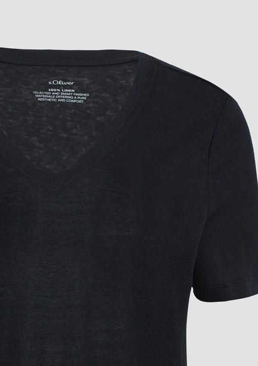 Actual product image S.Oliver T-Shirt T-Shirt aus Leinen mit V-Ausschnitt (38)