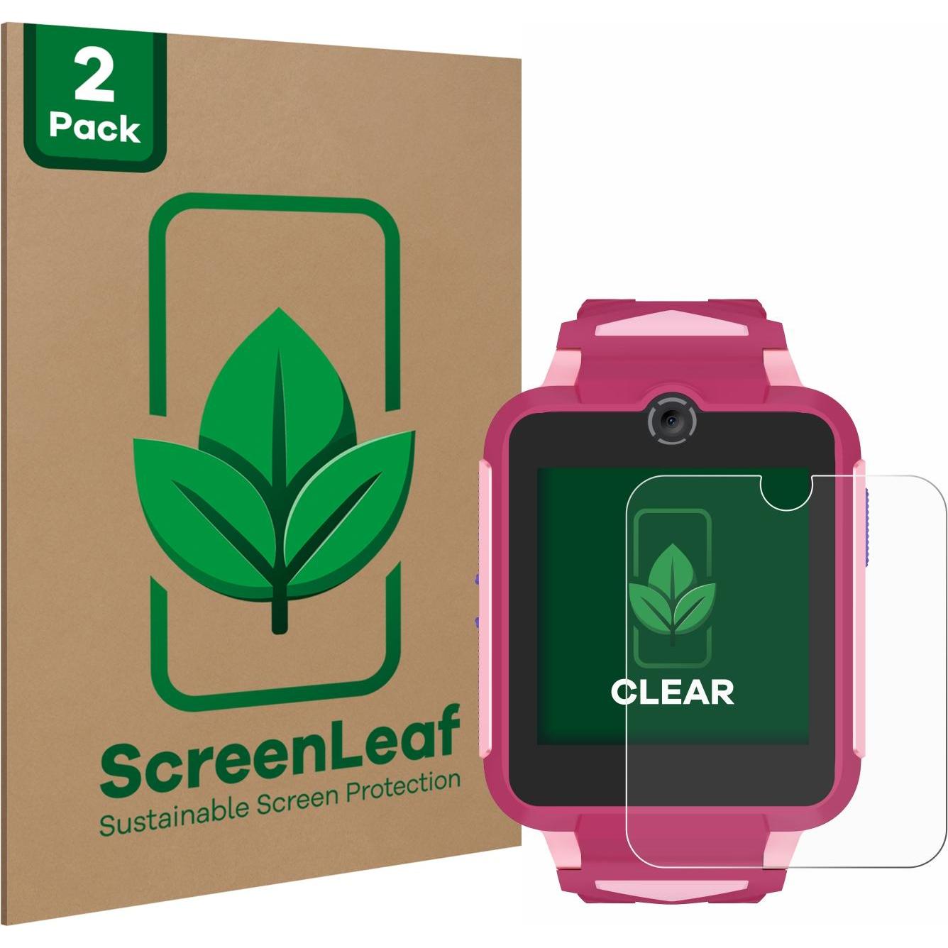 ScreenLeaf Schutzfolie nachhaltiger Displayschutz Displayschutzfolie Folie Klar Transparent, Smartwatch Schutzfolie, Tra...