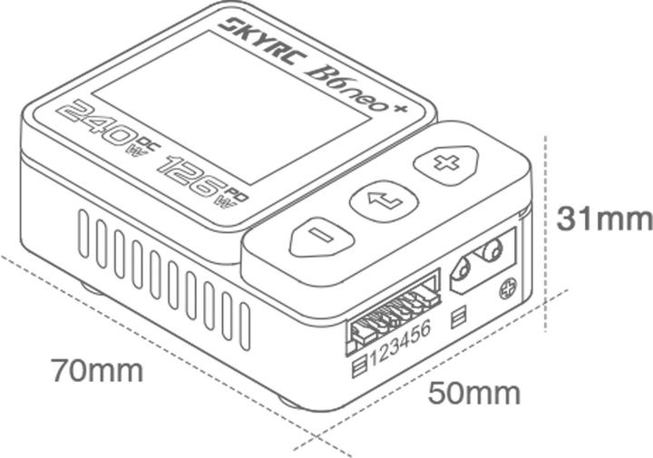Productafbeelding SkyRC B6neo+ Ladegerät pink LiPo 1-6s 10A 200W