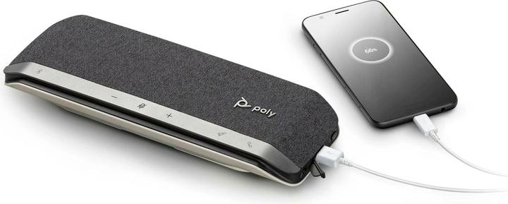 Produktbild Poly HP Sync 40-M Microsoft Teams-zertifizierte USB-A USB-C Freisprecheinrichtung, PC, Silber, 1,05