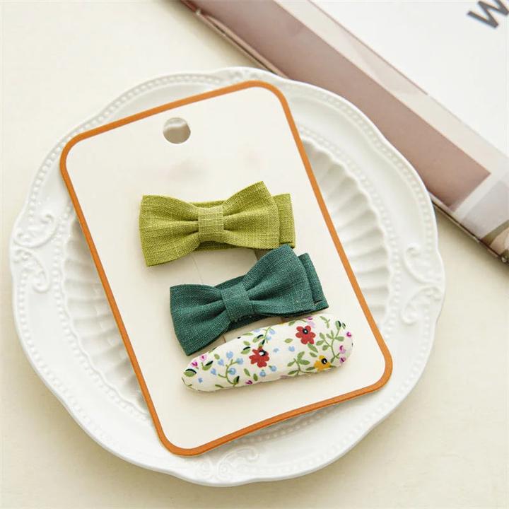 Activity Board Adorable Floral Bow Hair Clips - Perfekte Kopfbedeckung Zubehör (3 Stk.)