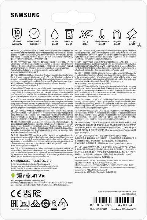 Image du produit Samsung EVO Plus (64 Go, microSDXC, U1, UHS-I)