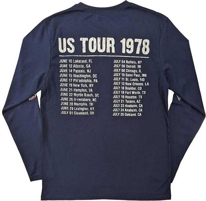 Produktbild The Rolling Stones TShirt Erwachsene US Tour '78 Langärmliges TShirt (L)