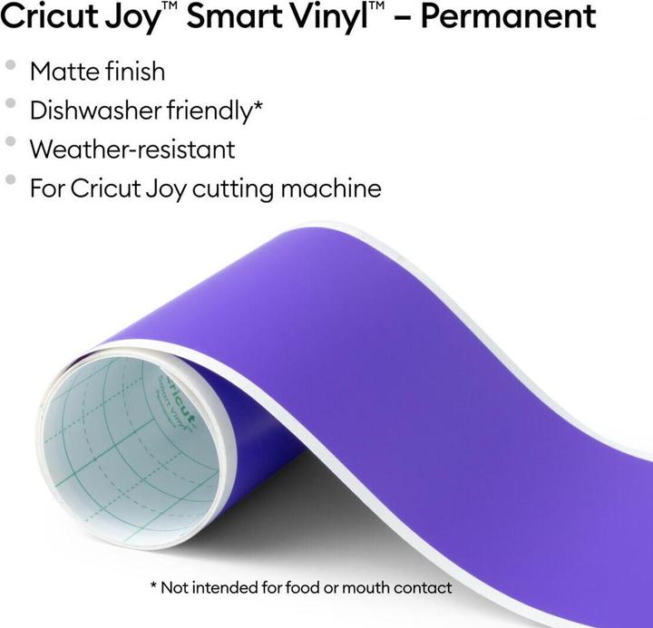 Productafbeelding Cricut Smart Vinyl Permanent Joy 14x122cm 1 vel Mat Paars (P) (1x)