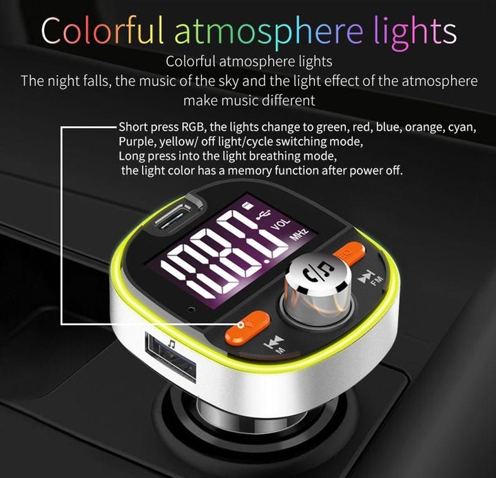 Actual product image Matsmobile M220001 FM Transmitter, Car Charger