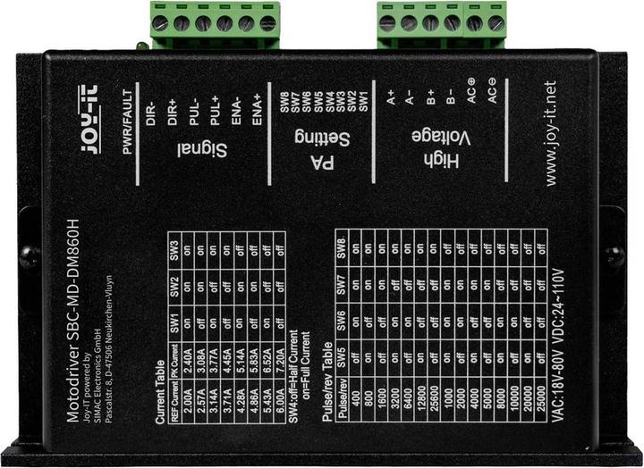 Produktbild Joy-it SBC-MD-DM860H Schrittmotor-Treiber (Motor)