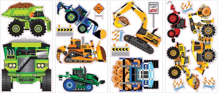 Actual product image Roommates RM - Construction site vehicles
