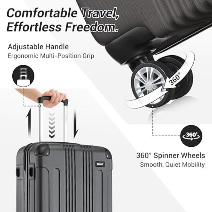 Actual product image Kono 3-teiliges Hartschalen Trolley-Kofferset (113 l)