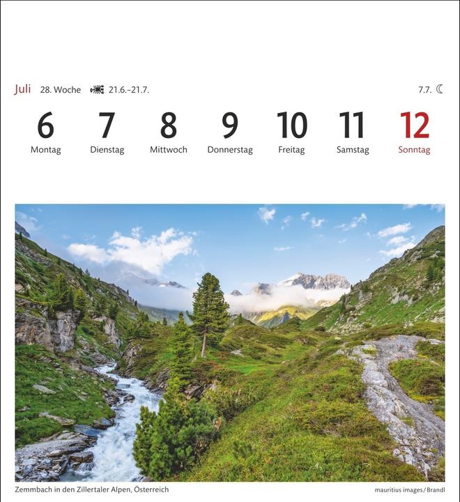 Produktbild Alpen Sehnsuchtskalender 2026 - Wochenkalender mit 53 Postkarten
