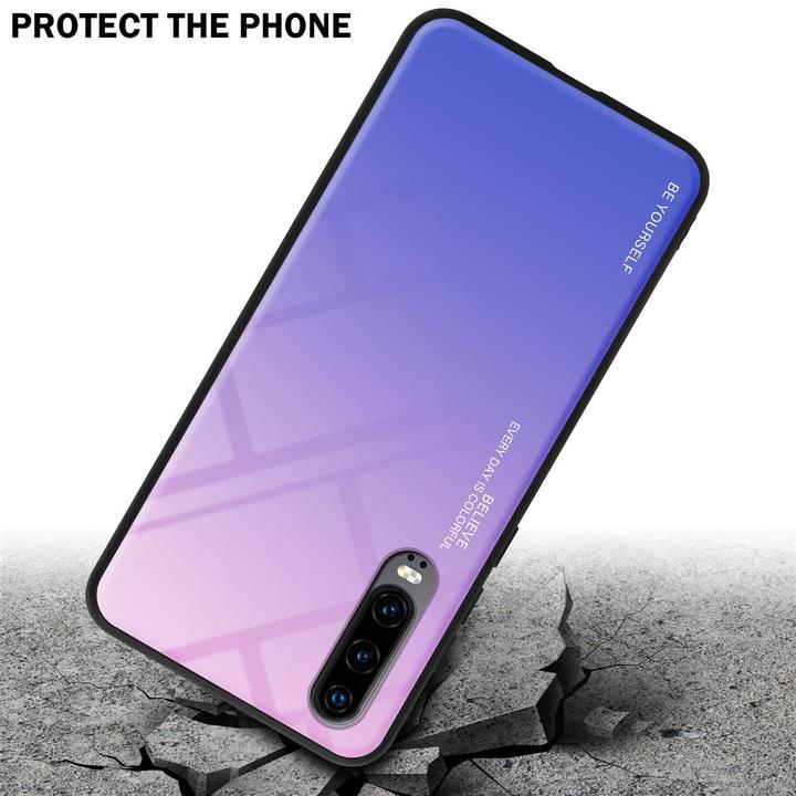 Produktbild Cadorabo TPU 2 Farben Glas Cover (Huawei P30)