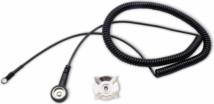 Produktbild Quadrios ESD-Erdungskabel 3.00 m Klemme, Druckknopf 10 mm, Ringkabelschuhanschluss
