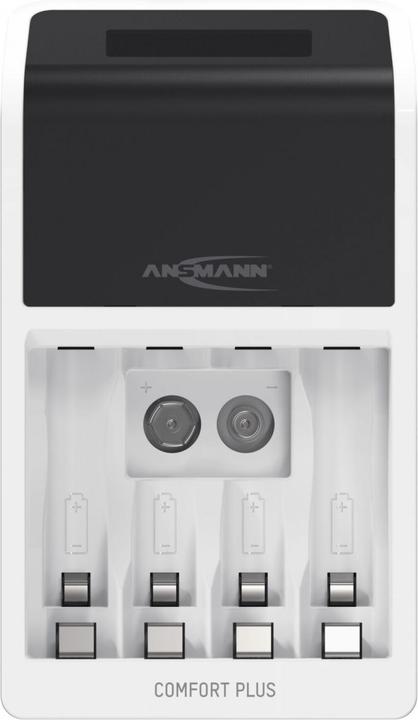 Actual product image Ansmann 1001-0094 Comfort Plus quick charger for NiMH batteries, AA or AAA (1 pcs., AA, AAA, 2100 mAh, Battery + charger)