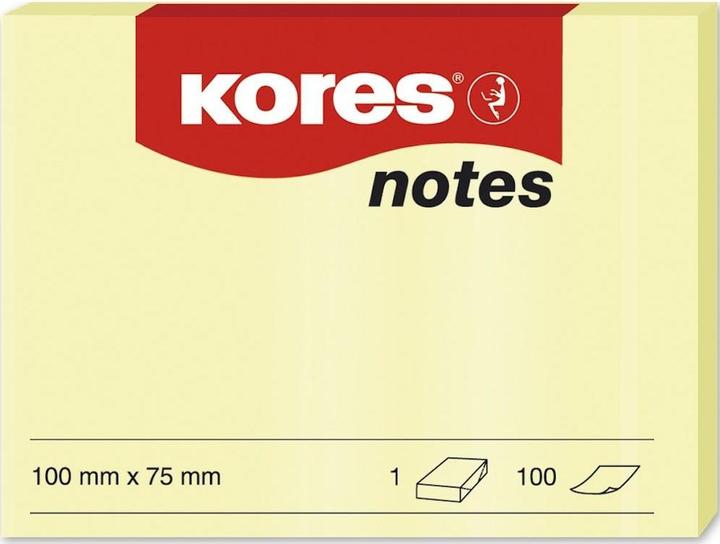 Image du produit Kores Bloc-notes 10075, 10 x 7.5 cm, 12 blocs, jaune (75 x 100 mm)