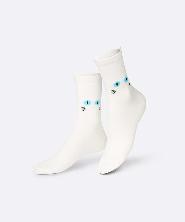 Produktbild Eat My Socks Cat Walk Socken, weiss (Einzelpack, One Size)