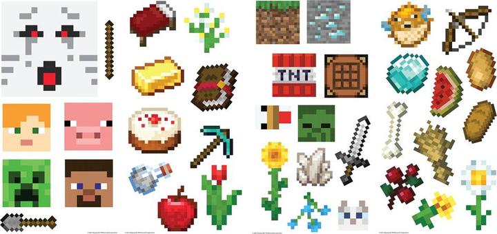 Actual product image Roommates Minecraft Peel And Stick Wall Decals