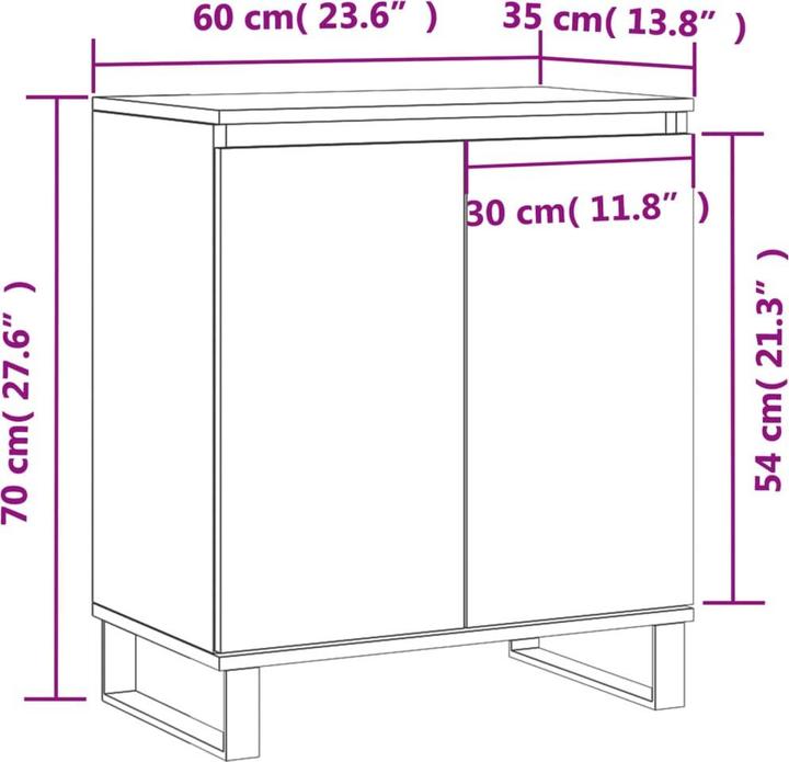 Produktbild vidaXL Sideboard (60 x 35 x 70 cm)