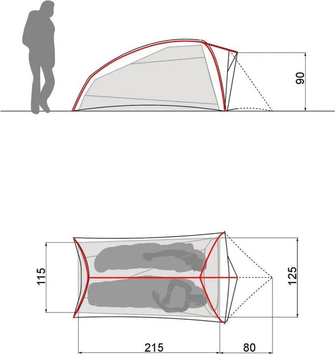 Produktbild Vaude Ultralight Hogan 2P Tent, wild lime (1.45 kg, 2 Personen)