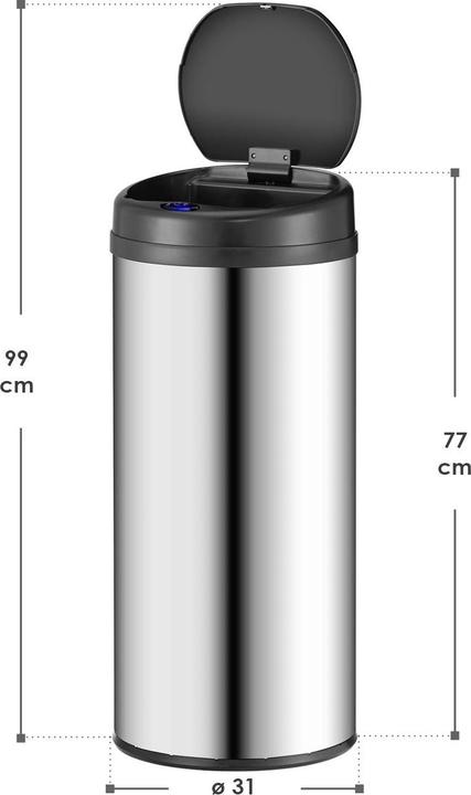 Image du produit Juskys Poubelle automatique avec capteur (50 l)