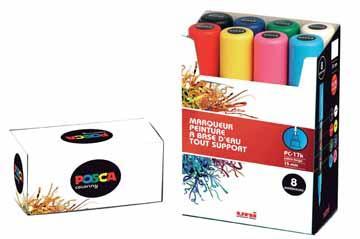 Actual product image Posca Marker PC-17K Rechteckspitze (Multicoloured, 15 mm, 8 x)