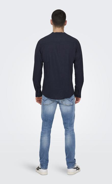 Produktbild Only & Sons Slim Fit Mandarin Kragen Hemd Hemd (S)
