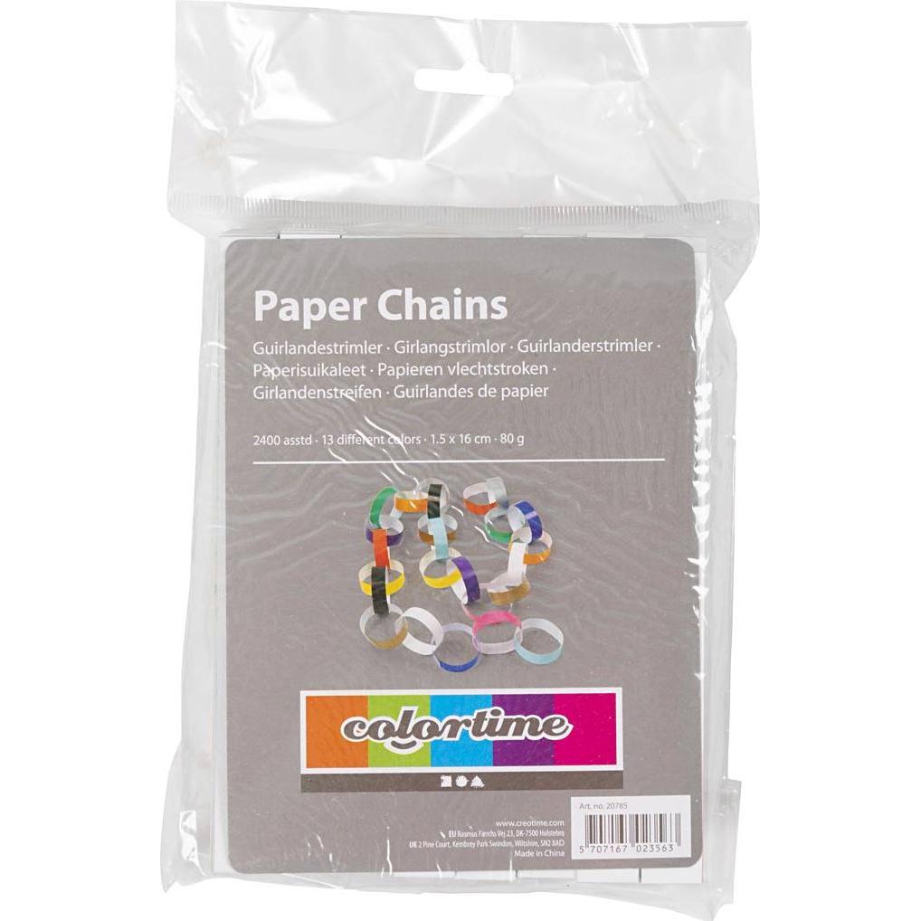 Creativ Company, Bastelpapier, Papier stroken - Diverse kleuren, 2400st. (2400 x)