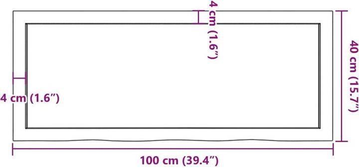 Immagine prodotto vidaXL Lian (100 x 40 x 4 cm)