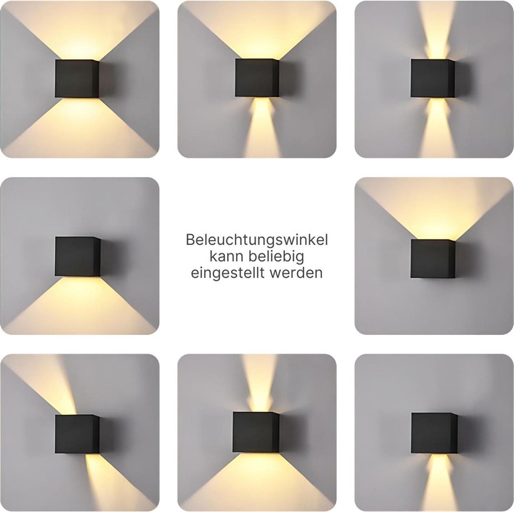 Produktbild Hermex LED-Wandleuchte Wandlampe Up-Down-Wandleuchte Fassadenleuchte Wandstrahler (1000 lm, IP65)