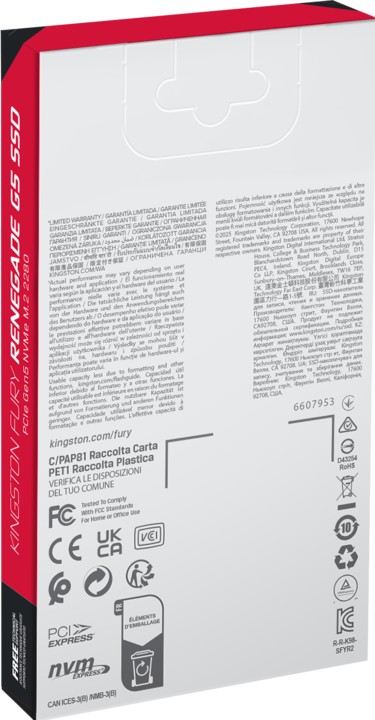 Productafbeelding Kingston FURY Renegade G5 (2048 GB, M.2 2280)